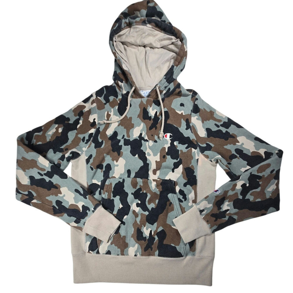 Champion Reverse Weave Camouflage Pullover Adult Small Camo‎ Hoodie Outdoor